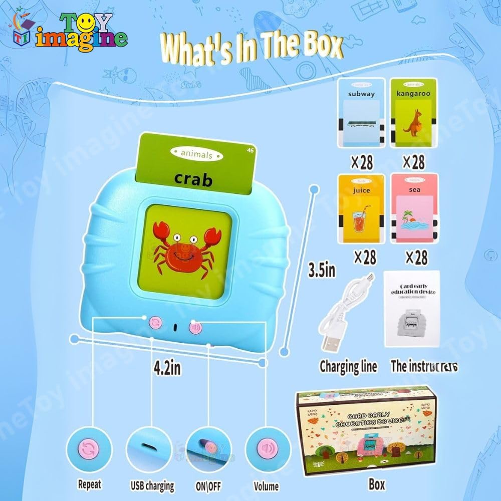 Talking Flash Cards Toy for Kids | 224-Word Learning Device for Toddlers